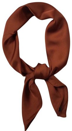 brown scarf women silk