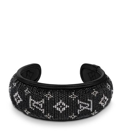 Louis Vuitton black Silk-Lined Embellished Logo Headband | Harrods UK