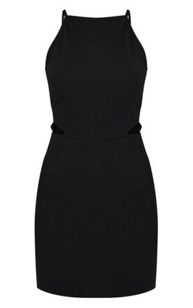 Black High Neck Cut Out Bodycon Dress. Dresses | PrettyLittleThing