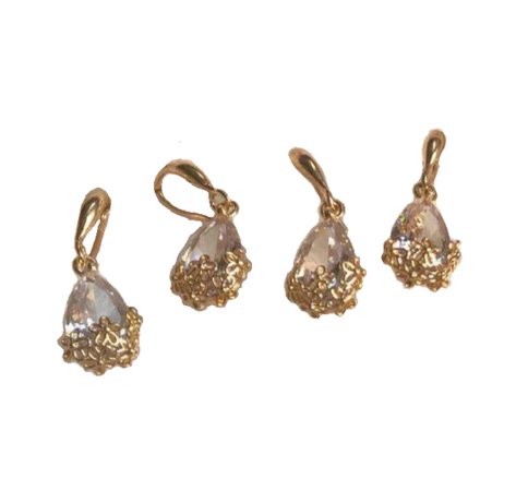 gold crystal coated earrings