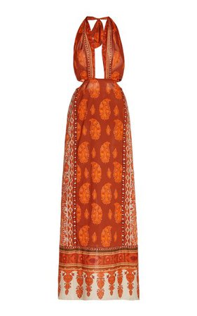 Old Indian Sun Printed Cotton Poplin Maxi Dress By Johanna Ortiz | Moda Operandi
