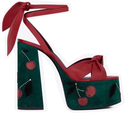 ysl cherry platform heels