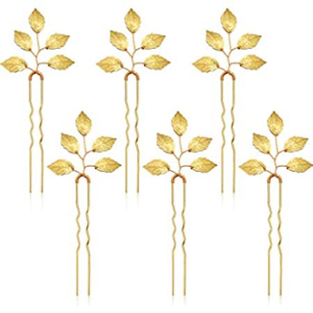 Amazon.com : 10 Pieces Bride Hair Accessories, Vintage Gold Leaf Hair Pins, Bridesmaid Headpiece for Wedding Hair Pins, Bride and Bridesmaid Hairstyle Accessories : Beauty & Personal Care