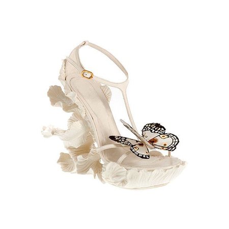 heelless elegant butterfly shoes
