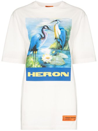 White Heron Preston Heron Over Print T-Shirt | Farfetch.com