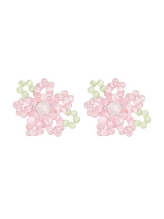 [Swingset스윙셋]Lotus Beads Earrings (Pink)