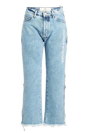 High-Waist Stonewash Cropped Jeans Gr. FR 38