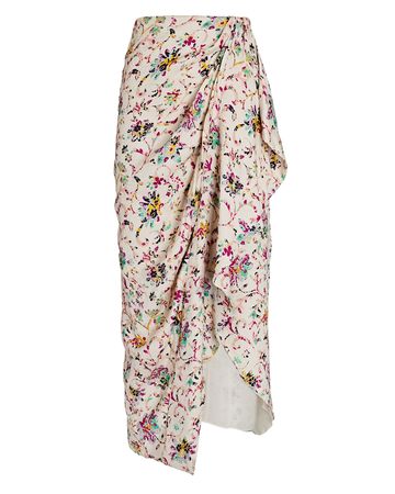 Isabel Marant Berthe Floral Jacquard Midi Skirt | INTERMIX®