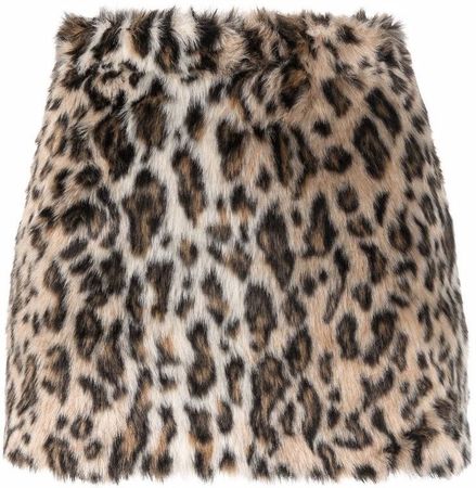 Loulou Leopard-Print Mini Skirt