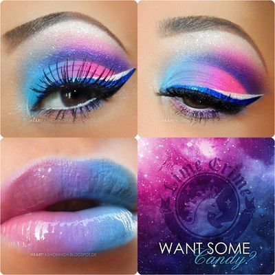 Pinterest - galaxy makeup. Like the lips | Makeup
