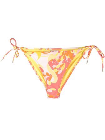 Shop pink & yellow Emilio Pucci abstract-print bikini bottoms with Express Delivery - Farfetch