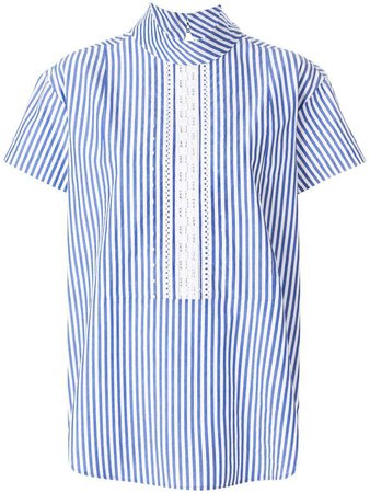 short sleeve striped blouse