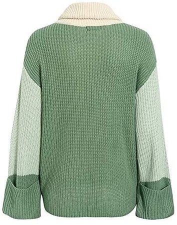 BerryGo Women's Casual Long Sleeve Turtleneck Sweater Pullover Knit Jumper Brick Red-L at Amazon Women’s Clothing store