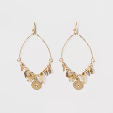 Discs, Beads, and Charms on Delicate Drop Earrings - Universal Thread Gold : Target