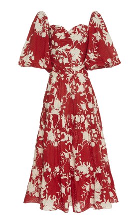 Beautiful Chaos Printed Broderie Anglaise Cotton Dress by Johanna Ortiz | Moda Operandi