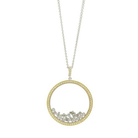 FREIDA ROTHMAN | Armor of Hope Open Crystal Glass Frame Pendant Necklace | Latest Collection of All Products