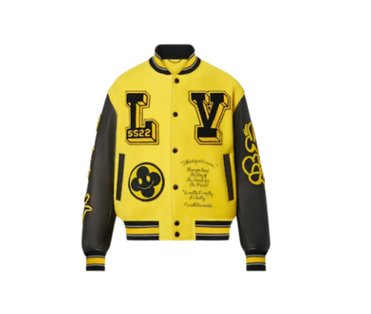 Louis Vuitton - leather letterman jacket