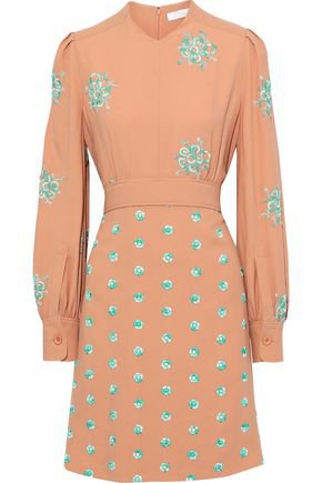 Belted embroidered cady mini dress | CHLOÉ | Sale up to 70% off | THE OUTNET