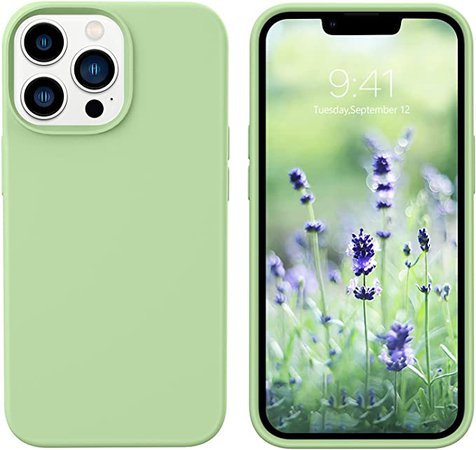 GUAGUA Case for iPhone 13 Pro Max 6.7” Liquid Silicone Soft Gel Rubber Slim Microfiber Lining Cushion Texture Cover Shockproof Protective Anti-Scratch Phone Case for iPhone 13 Pro Max Matcha Green : Amazon.ca: Electronics