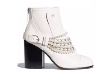 white chanel boots