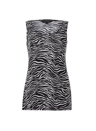 Multi Colour Zebra Print Viscose Vest | Dorothy Perkins