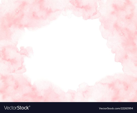 Hand painted pink watercolor border texture Vector Image