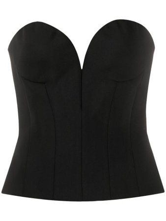 Versace Fitted Corset Top A86281A234369 Black | Farfetch