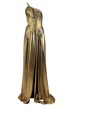gold metallic dress formal gowns