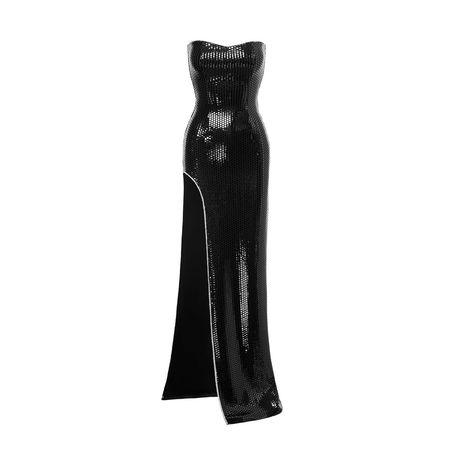Sequin-Embellished Strapless Dress | Nissa | Wolf & Badger