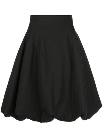 Khaite Tanya Wrinkled A-Line Skirt 4032108 Black | Farfetch