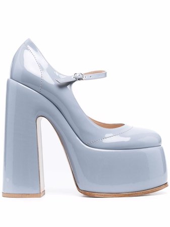 Shop Casadei Mary-Jane platform pumps with Express Delivery - FARFETCH