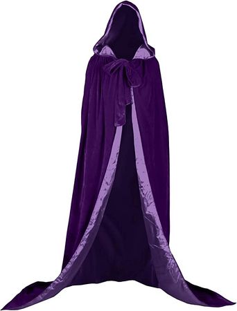 purple fantasy cloak hooded
