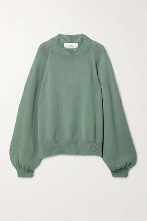 Green Oversized cotton sweater | I Love Mr Mittens | NET-A-PORTER