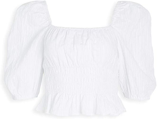 MINKPINK Women's Heart Strings Blouse, White, Small at Amazon Women’s Clothing store