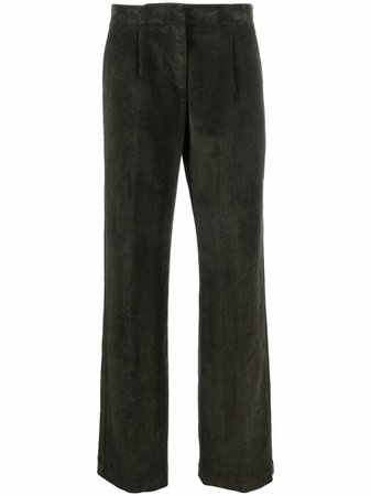 Shop Semicouture Elise wide-leg corduroy trousers with Express Delivery - FARFETCH