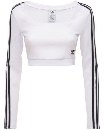 Adidas White Crop Top