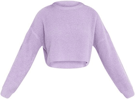 purple crop sweater