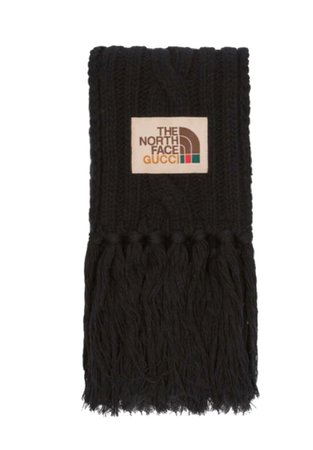 The North Face x Gucci Black Knit Scarf