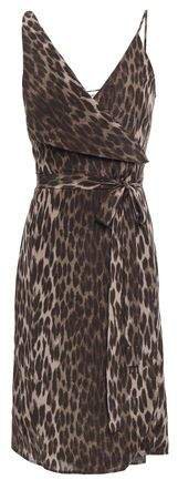 Julieta Leopard-print Silk Crepe De Chine Wrap Dress