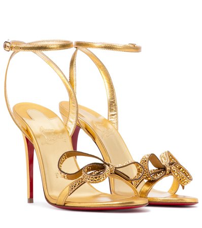 Christian Louboutin - Exclusive to Mytheresa – Jewel Queen 100 leather sandals | Mytheresa