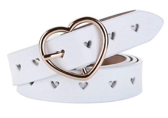 white belt with heart buckle