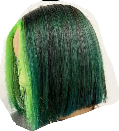 green hair with money bc piece