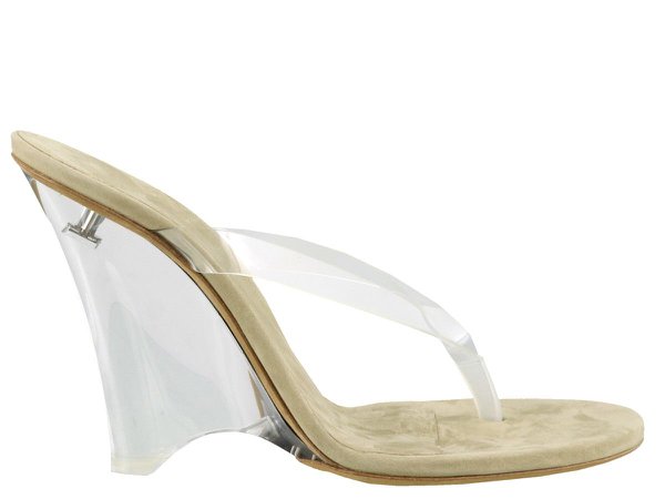 Yeezy Wedge Thong Sandals In Soft Pvc