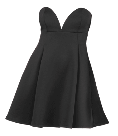 black short heart dress