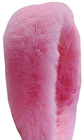 pink fluffy headband