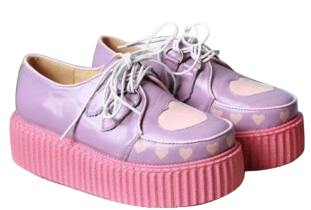 [undeadjoyf] pastel pink and purple creepers with heart detail