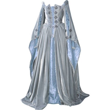 Light Blue & Grey Medieval Gown