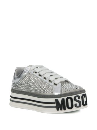 Moschino Logo Platform Sneakers | Farfetch.com