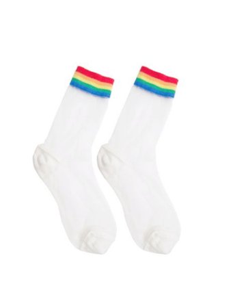 Rainbow ankle socks