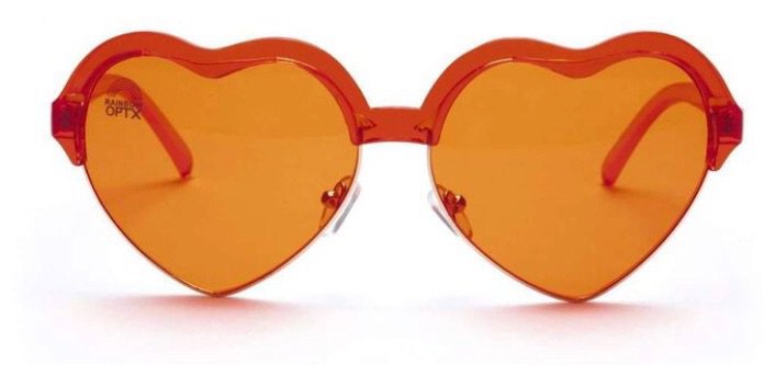 orange heart eyes glasses